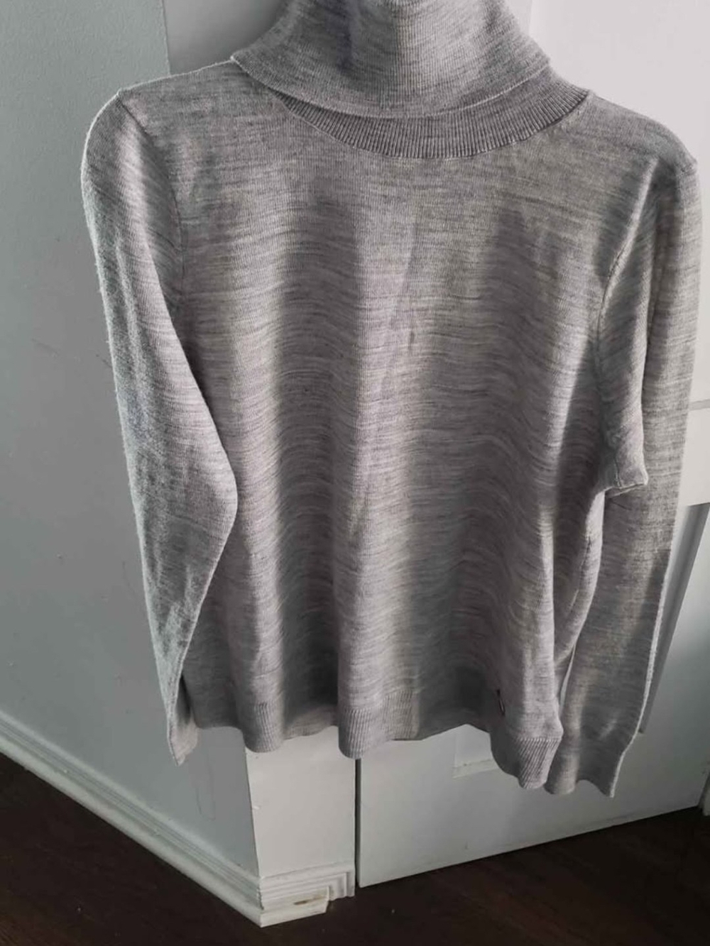 Michael Kors Light Gray Turtleneck Sweater 48% Wool